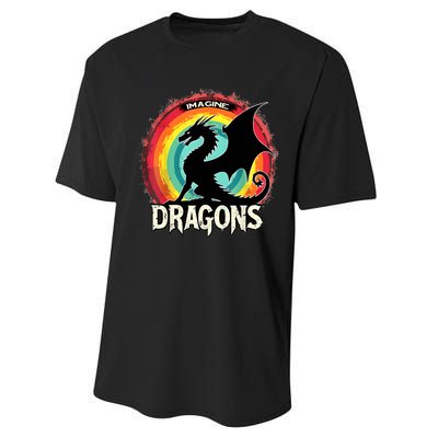 Dragons Fantasy Dragon Magical And Funny Dragon Lover Gifts Performance Sprint T-Shirt