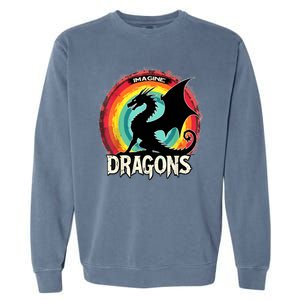 Dragons Fantasy Dragon Magical And Funny Dragon Lover Gifts Garment-Dyed Sweatshirt