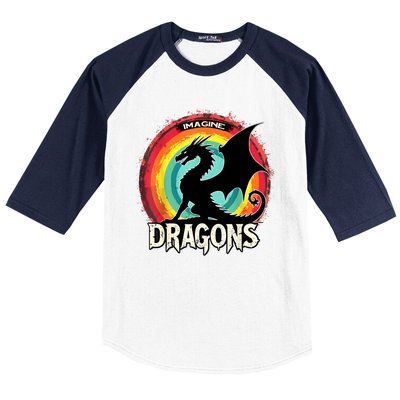 Dragons Fantasy Dragon Magical And Funny Dragon Lover Gifts Baseball Sleeve Shirt