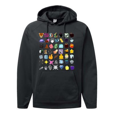 Devil Fruit Devils Fruit Of Blox Fruit Performance Fleece Hoodie