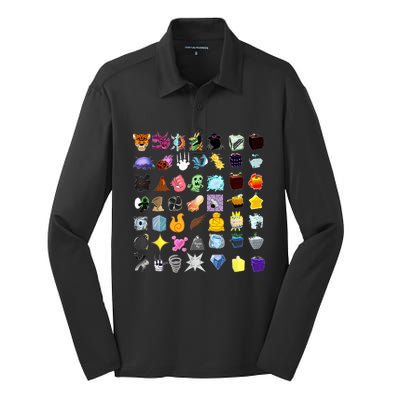 Devil Fruit Devils Fruit Of Blox Fruit Silk Touch Performance Long Sleeve Polo