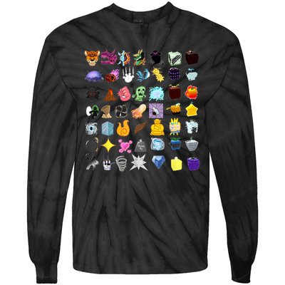 Devil Fruit Devils Fruit Of Blox Fruit Tie-Dye Long Sleeve Shirt