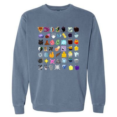 Devil Fruit Devils Fruit Of Blox Fruit Garment-Dyed Sweatshirt