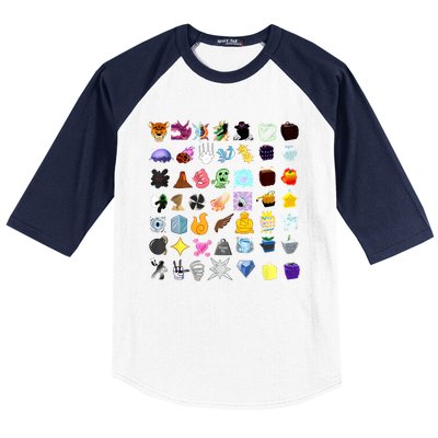 Devil Fruit Devils Fruit Of Blox Fruit Baseball Sleeve Shirt