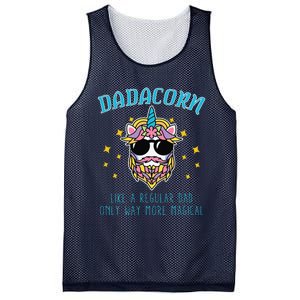 Dadacorn Fathers Day Funny Daddy Beard Graphic Dad Unicorn Mesh Reversible Basketball Jersey Tank