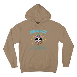 Dadacorn Fathers Day Funny Daddy Beard Graphic Dad Unicorn Hoodie