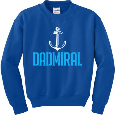 Dadmiral Father Dad Boat Captain Sailors Cool Gift Kids Sweatshirt