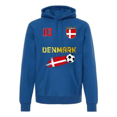 Denmark Flag Danish Pride Lovers Premium Hoodie