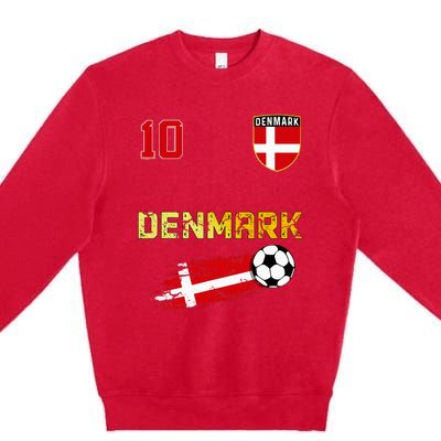 Denmark Flag Danish Pride Lovers Premium Crewneck Sweatshirt