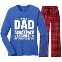 Dad Fathers Day Aeronautical Aerospace Engineering Great Gift Women's Long Sleeve Flannel Pajama Set 