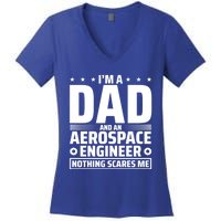 Dad Fathers Day Aeronautical Aerospace Engineering Great Gift Women's V-Neck T-Shirt