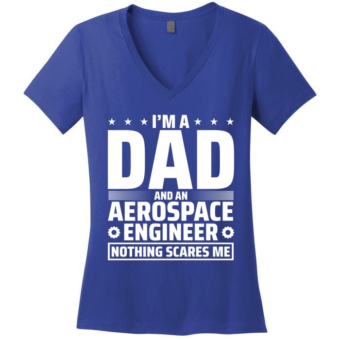 Dad Fathers Day Aeronautical Aerospace Engineering Great Gift Women's V-Neck T-Shirt