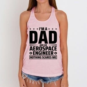 Dad Fathers Day Aeronautical Aerospace Engineering Great Gift Women's Knotted Racerback Tank