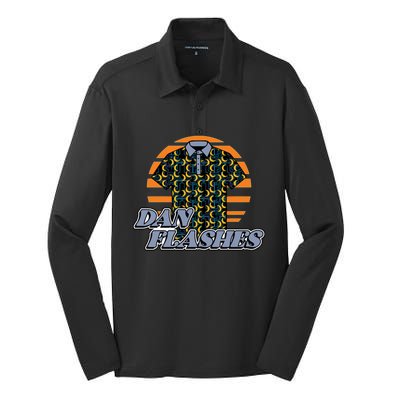 Dan Flashes Silk Touch Performance Long Sleeve Polo