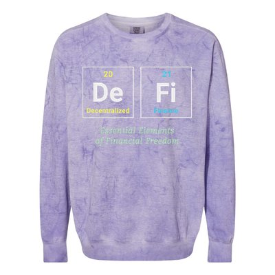 Decentralized Finance Decentralize Defi Blockchain Crypto Colorblast Crewneck Sweatshirt