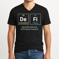 Decentralized Finance Decentralize Defi Blockchain Crypto V-Neck T-Shirt