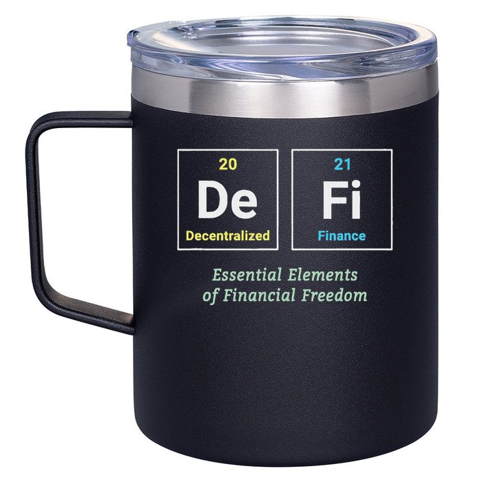Decentralized Finance Decentralize Defi Blockchain Crypto 12oz Stainless Steel Coffee Mug