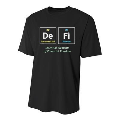Decentralized Finance Decentralize Defi Blockchain Crypto Youth Performance Sprint T-Shirt