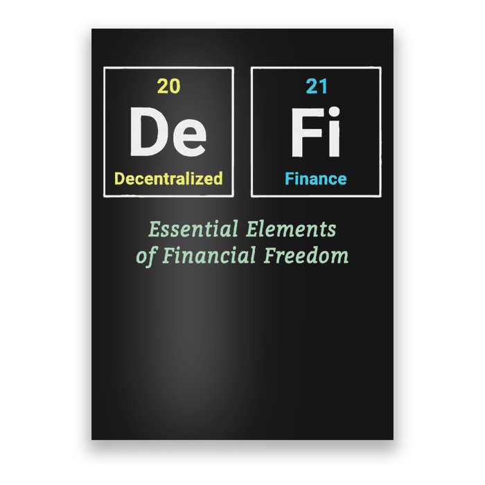Decentralized Finance Decentralize Defi Blockchain Crypto Poster