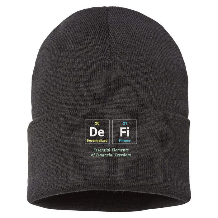 Decentralized Finance Decentralize Defi Blockchain Crypto Sustainable Knit Beanie