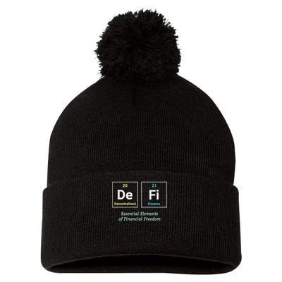 Decentralized Finance Decentralize Defi Blockchain Crypto Pom Pom 12in Knit Beanie