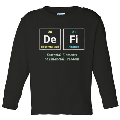 Decentralized Finance Decentralize Defi Blockchain Crypto Toddler Long Sleeve Shirt