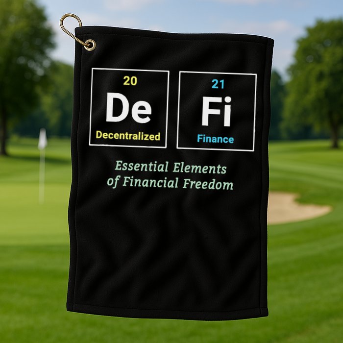 Decentralized Finance Decentralize Defi Blockchain Crypto Golf Towel