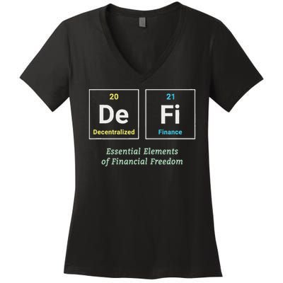 Decentralized Finance Decentralize Defi Blockchain Crypto Women's V-Neck T-Shirt