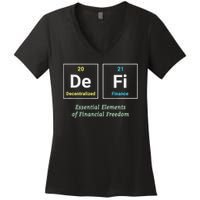 Decentralized Finance Decentralize Defi Blockchain Crypto Women's V-Neck T-Shirt