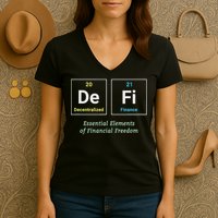Decentralized Finance Decentralize Defi Blockchain Crypto Women's V-Neck T-Shirt