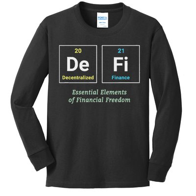 Decentralized Finance Decentralize Defi Blockchain Crypto Kids Long Sleeve Shirt