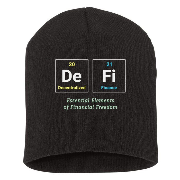 Decentralized Finance Decentralize Defi Blockchain Crypto Short Acrylic Beanie