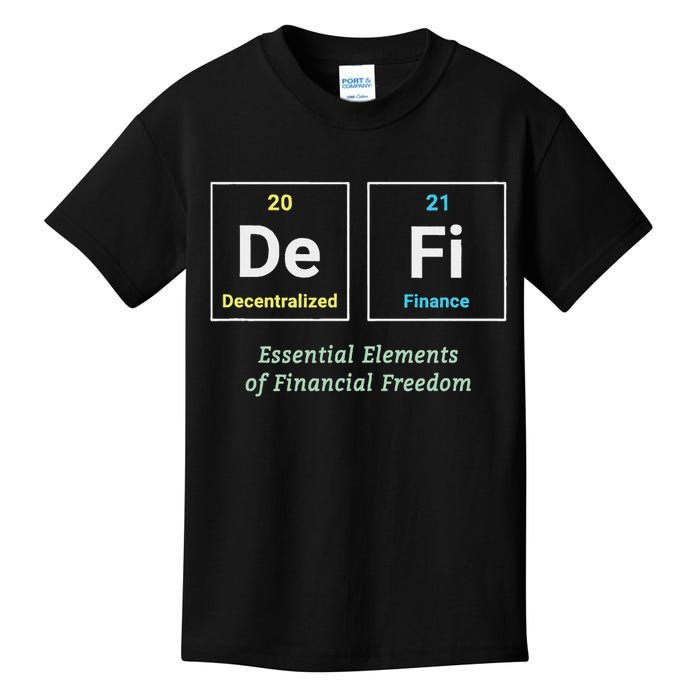 Decentralized Finance Decentralize Defi Blockchain Crypto Kids T-Shirt
