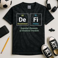 Decentralized Finance Decentralize Defi Blockchain Crypto Kids Tie-Dye T-Shirt