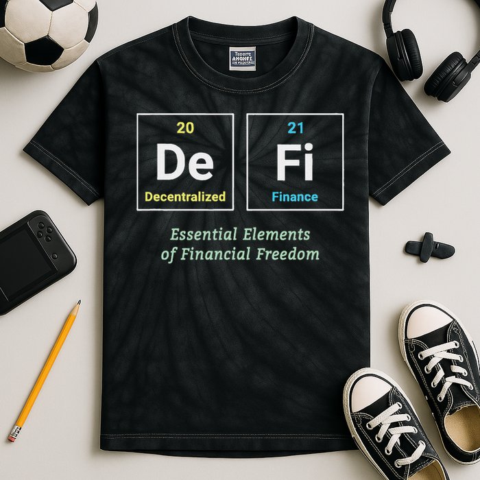 Decentralized Finance Decentralize Defi Blockchain Crypto Kids Tie-Dye T-Shirt