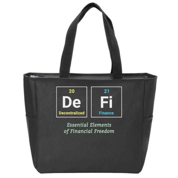 Decentralized Finance Decentralize Defi Blockchain Crypto Zip Tote Bag