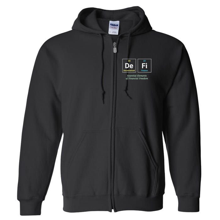 Decentralized Finance Decentralize Defi Blockchain Crypto Full Zip Hoodie