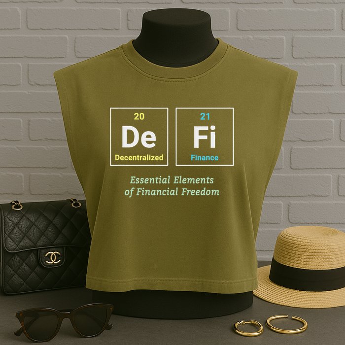 Decentralized Finance Decentralize Defi Blockchain Crypto Garment-Dyed Women's Muscle Tee