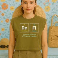 Decentralized Finance Decentralize Defi Blockchain Crypto Garment-Dyed Women's Muscle Tee