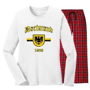 Dortmund Fan Design Ultra Gift 1909 Women's Long Sleeve Flannel Pajama Set 