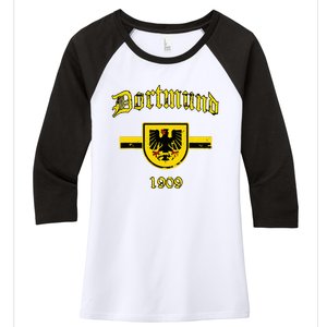 Dortmund Fan Design Ultra Gift 1909 Women's Tri-Blend 3/4-Sleeve Raglan Shirt