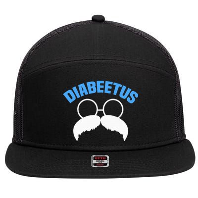 Diabeetus Funny Diabetes Awareness Diabetic Beard 7 Panel Mesh Trucker Snapback Hat