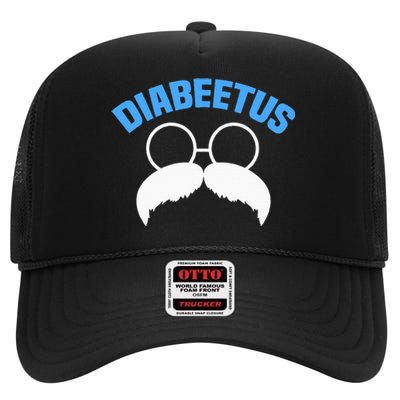 Diabeetus Funny Diabetes Awareness Diabetic Beard High Crown Mesh Back Trucker Hat