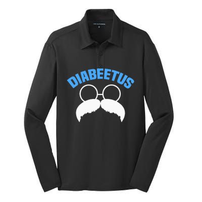 Diabeetus Funny Diabetes Awareness Diabetic Beard Silk Touch Performance Long Sleeve Polo