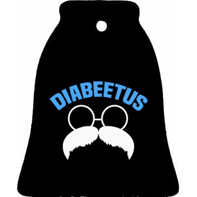 Diabeetus Funny Diabetes Awareness Diabetic Beard Ceramic Bell Ornament