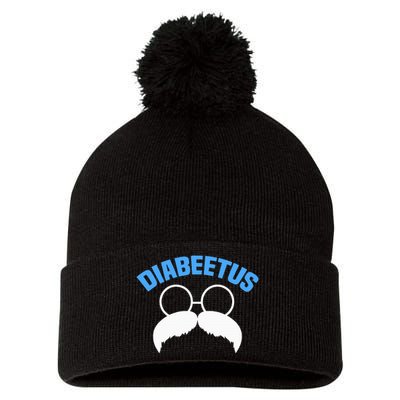 Diabeetus Funny Diabetes Awareness Diabetic Beard Pom Pom 12in Knit Beanie