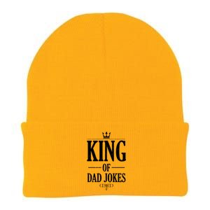 Daddy Fathers Day Funny Puns Rad Jokes King Of Dad Jokes Funny Gift Knit Cap Winter Beanie