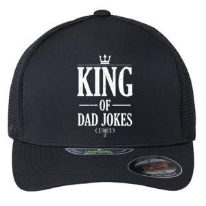 Daddy Fathers Day Funny Puns Rad Jokes King Of Dad Jokes Funny Gift Flexfit Unipanel Trucker Cap