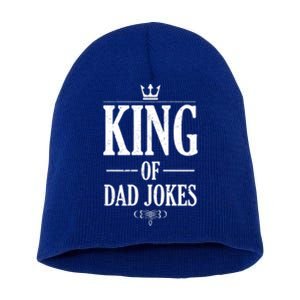 Daddy Fathers Day Funny Puns Rad Jokes King Of Dad Jokes Funny Gift Short Acrylic Beanie