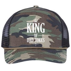 Daddy Fathers Day Funny Puns Rad Jokes King Of Dad Jokes Funny Gift Retro Rope Trucker Hat Cap